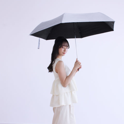 シルバーリフレクト日傘 折りたたみ 遮光99.99％ 晴雨兼用 UVカット 60cm waterfront